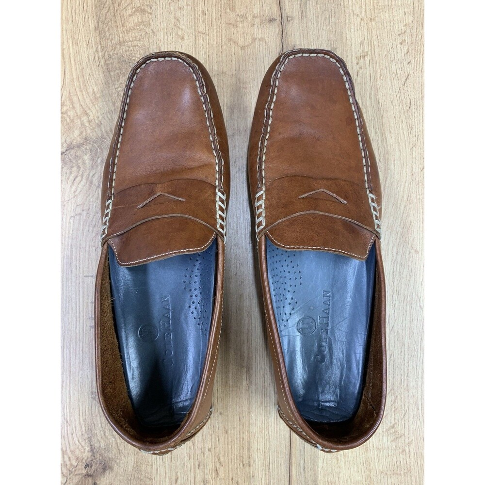 Cole Haan Men's Size 11M Brown Leather Penny Loafer Driving Moccasin Driver Shoe - Picture 11 of 13